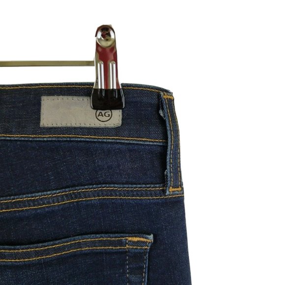 AG Farrah High Rise Skinny Crop Raw Hem Jean in 2 Years Beginning, Dark - Picture 5 of 9